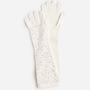 J. Crew Long Crystal Gloves in Supersoft Yarn NEW